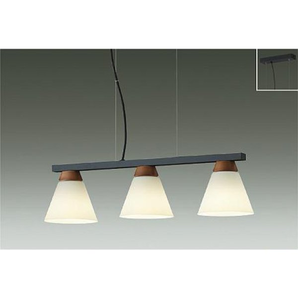 画像1: 大光電機(DAIKO) DPN-41978YG ペンダント 調光(調光器別売) 電球色 LED ランプ付 フランジタイプ ウォールナット (1)