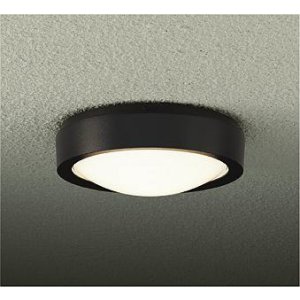 画像: 大光電機(DAIKO) DWP-42520Y アウトドアライト 軒下シーリング 非調光 電球色 LED内蔵 防雨形 ブラック