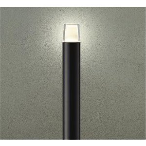 画像: 大光電機(DAIKO) DWP-42735YG アウトドアライト ポール灯 調光(調光器別売) 電球色 LED ランプ付 防雨形 ブラック