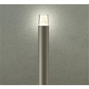 画像: 大光電機(DAIKO) DWP-42737YG アウトドアライト ポール灯 調光(調光器別売) 電球色 LED ランプ付 防雨形 ウォームシルバー