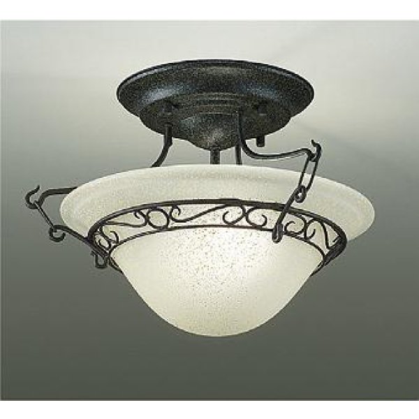 画像1: 大光電機(DAIKO) DCL-38930YG 小型シーリング 調光(調光器別売) 電球色 LED ランプ付 ブラックアンティーク (1)