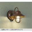 画像1: 大光電機(DAIKO) DWP-39163YE アウトドアライト ポーチ灯 非調光 電球色 LED ランプ付 人感センサー ON/OFFタイプI 防雨形 ラスティーブラウン (1)