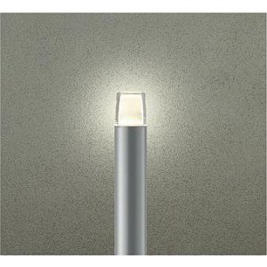 画像: 大光電機(DAIKO) DWP-42733YG アウトドアライト ポール灯 調光(調光器別売) 電球色 LED ランプ付 防雨形 シルバー