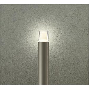 画像: 大光電機(DAIKO) DWP-42734YG アウトドアライト ポール灯 調光(調光器別売) 電球色 LED ランプ付 防雨形 ウォームシルバー