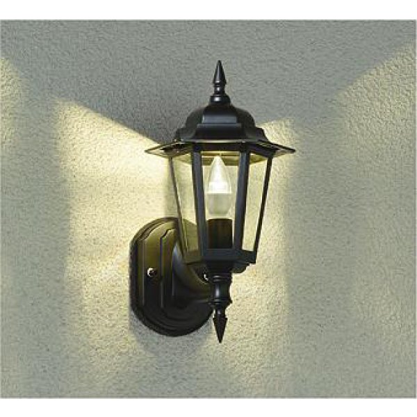 画像1: 大光電機(DAIKO) DWP-39882YG アウトドアライト ポーチ灯 調光(調光器別売) 電球色 LED ランプ付 防雨形 ブラック (1)
