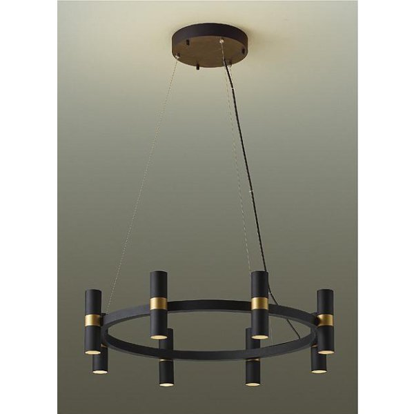 画像1: 大光電機(DAIKO) DCH-42685YG シャンデリア 調光(調光器別売) 電球色 LED ランプ付 直付専用 ブラック (1)