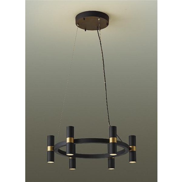 画像1: 大光電機(DAIKO) DCH-42684YG シャンデリア 調光(調光器別売) 電球色 LED ランプ付 直付専用 ブラック (1)