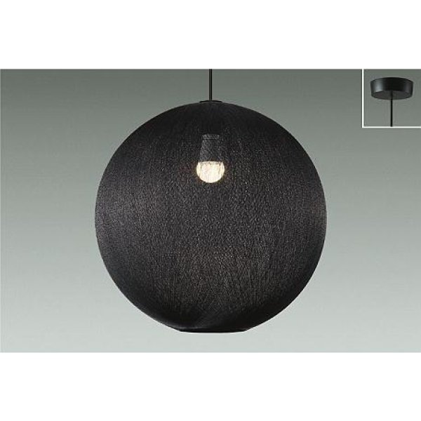 画像1: 大光電機(DAIKO) DPN-42597Y ペンダント 非調光 電球色 LED ランプ付 フランジタイプ 吹抜け・傾斜天井用 ブラック (1)