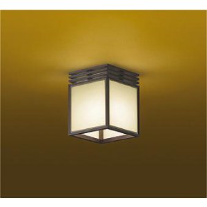 画像: 大光電機(DAIKO) DCL-39980YG 小型シーリング 和風 調光(調光器別売) 電球色 LED ランプ付 木製オイルステン