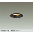 画像1: 大光電機(DAIKO) DDL-6282YB ダウンライト 埋込穴φ75 非調光 電球色 LED内蔵 小径 高気密SB形 人感センサー 連動ON/OFFタイプII 防雨形 ブラック (1)