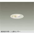画像1: 大光電機(DAIKO) DDL-6284YW ダウンライト 埋込穴φ75 非調光 電球色 LED内蔵 小径 高気密SB形 人感センサー 連動ON/OFFタイプII 防雨形 ホワイト (1)