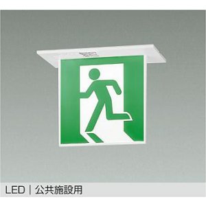 画像: 大光電機(DAIKO) DEG-42559 防災照明 誘導灯 非調光 LED内蔵 本体 公共施設用 天井埋込形(片面形) C級(10形) プレート別売