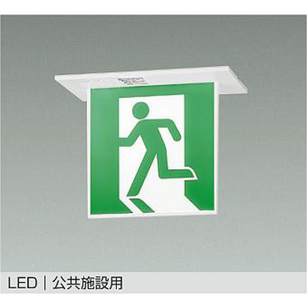 画像1: 大光電機(DAIKO) DEG-42559 防災照明 誘導灯 非調光 LED内蔵 本体 公共施設用 天井埋込形(片面形) C級(10形) プレート別売 (1)