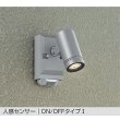画像1: 大光電機(DAIKO) DOL-5740YS アウトドアライト スポットライト 非調光 電球色 LED ランプ付 人感センサー ON/OFFタイプI 防雨形 シルバー (1)