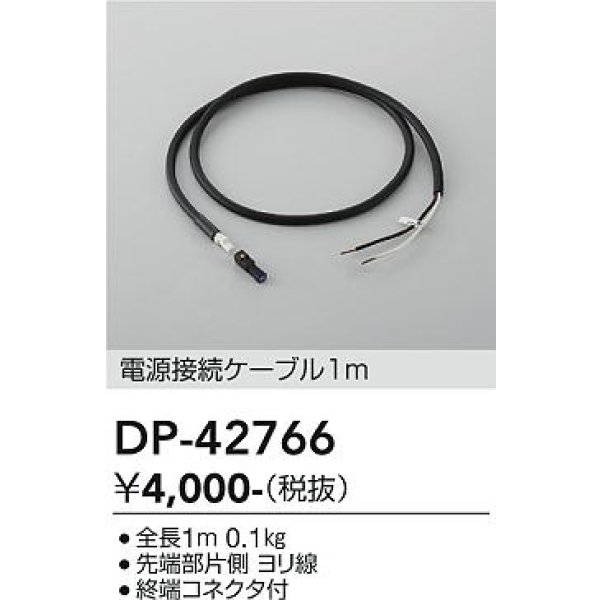 画像2: 大光電機(DAIKO) DP-42766 部材 電源接続ケーブル 1m 防雨形 (2)