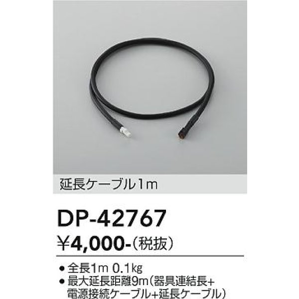 画像2: 大光電機(DAIKO) DP-42767 部材 延長用ケーブル 1m 防雨形 (2)