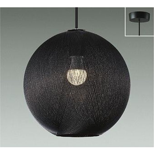 画像1: 大光電機(DAIKO) DPN-42596Y ペンダント 非調光 電球色 LED ランプ付 フランジタイプ 吹抜け・傾斜天井用 ブラック (1)