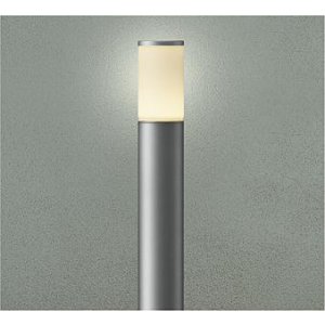画像: 大光電機(DAIKO) DWP-42422YG アウトドアライト ポール灯 調光(調光器別売) 電球色 LED ランプ付 防雨形 シルバー