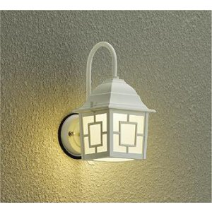 画像: 大光電機(DAIKO) DWP-42726YG アウトドアライト ポーチ灯 調光(調光器別売) 電球色 LED ランプ付 防雨形 ホワイト
