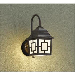 画像: 大光電機(DAIKO) DWP-42730YG アウトドアライト ポーチ灯 調光(調光器別売) 電球色 LED ランプ付 防雨形 ラスティーブラウン