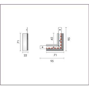 画像: 大光電機(DAIKO) TP-VL1005B 部材 DC48V専用 浅形L形連結用金具(左) ブラック
