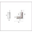 画像1: 大光電機(DAIKO) TP-VL1005W 部材 DC48V専用 浅形L形連結用金具(左) ホワイト (1)