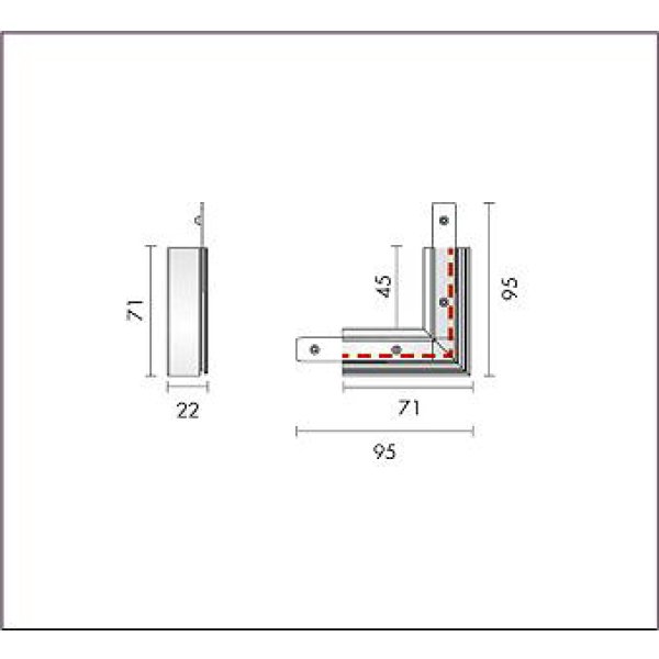 画像1: 大光電機(DAIKO) TP-VL1005W 部材 DC48V専用 浅形L形連結用金具(左) ホワイト (1)