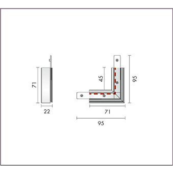 画像1: 大光電機(DAIKO) TP-VL1006B 部材 DC48V専用 浅形L形連結用金具(右) ブラック (1)
