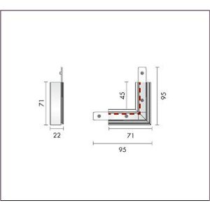 画像: 大光電機(DAIKO) TP-VL1006W 部材 DC48V専用 浅形L形連結用金具(右) ホワイト