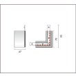 画像1: 大光電機(DAIKO) TP-VL2005W 部材 DC48V専用 深形L形連結用金具(左) ホワイト (1)
