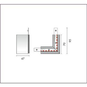 画像: 大光電機(DAIKO) TP-VL2005W 部材 DC48V専用 深形L形連結用金具(左) ホワイト