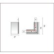 画像1: 大光電機(DAIKO) TP-VL2006B 部材 DC48V専用 深形L形連結用金具(右) ブラック (1)