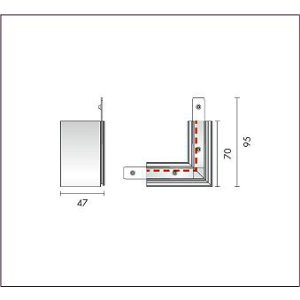 画像: 大光電機(DAIKO) TP-VL2006W 部材 DC48V専用 深形L形連結用金具(右) ホワイト