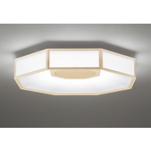 画像: オーデリック OL291657BR1 和風照明 シーリング 10畳 LED一体型 Bluetooth調光調色 高演色LED コントローラー別売 白木枠