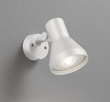 画像: オーデリック OG044131P1 エクステリアライト スポットライト LEDランプ コーキングレス型 防雨型 本体のみ ランプ別売 オフホワイト