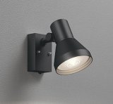画像: オーデリック OG044135P1 エクステリアライト スポットライト LEDランプ 人感センサー コーキングレス型 防雨型 本体のみ ランプ別売 ブラック