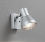 画像: オーデリック OG044136P1 エクステリアライト スポットライト LEDランプ 人感センサー コーキングレス型 防雨型 本体のみ ランプ別売 マットシルバー