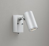 画像: オーデリック OG254547P2 エクステリアライト スポットライト LED一体型 電球色 人感センサー コーキングレス型 防雨型 マットシルバー