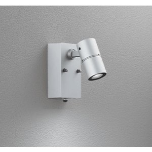 画像: オーデリック OG254915R2 エクステリアライト スポットライト LED一体型 昼白色 高演色LED 人感センサー コーキングレス型 防雨型 マットシルバー