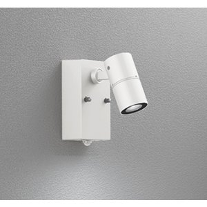 画像: オーデリック OG254919R2 エクステリアライト スポットライト LED一体型 昼白色 高演色LED 人感センサー コーキングレス型 防雨型 オフホワイト