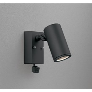 画像: オーデリック OG264219P1 エクステリアライト スポットライト LEDランプ 人検知カメラ付 コーキングレス型 防雨型 本体のみ ランプ別売 ブラック