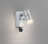 画像: オーデリック OG264223R1 エクステリアライト スポットライト LED一体型 電球色 高演色LED 人検知カメラ付 コーキングレス型 防雨型 マットシルバー