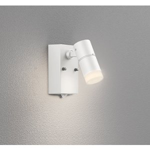 画像: オーデリック OG264243R1 エクステリアライト スポットライト LED一体型 電球色 高演色LED 人感センサー コーキングレス型 防雨型 マットシルバー