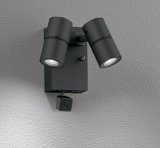 画像: オーデリック OG264251R1 エクステリアライト スポットライト LED一体型 昼白色 高演色LED 人検知カメラ付 コーキングレス型 防雨型 ブラック