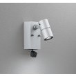 画像1: オーデリック OG264259R1 エクステリアライト スポットライト LED一体型 昼白色 高演色LED 人検知カメラ付 コーキングレス型 防雨型 マットシルバー (1)
