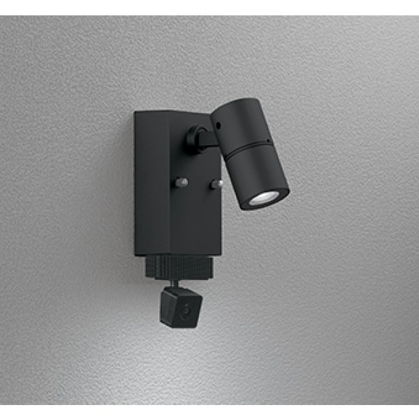 画像1: オーデリック OG264264R1 エクステリアライト スポットライト LED一体型 昼白色 高演色LED 顔識別カメラ付 コーキングレス型 防雨型 ブラック (1)