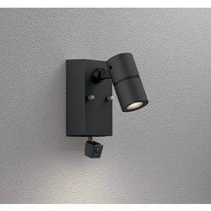 画像: オーデリック OG264265R1 エクステリアライト スポットライト LED一体型 電球色 高演色LED 人検知カメラ付 コーキングレス型 防雨型 ブラック