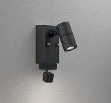 画像: オーデリック OG264266R1 エクステリアライト スポットライト LED一体型 電球色 高演色LED 顔識別カメラ付 コーキングレス型 防雨型 ブラック