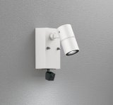 画像: オーデリック OG264267R1 エクステリアライト スポットライト LED一体型 昼白色 高演色LED 人検知カメラ付 コーキングレス型 防雨型 オフホワイト
