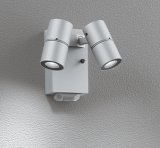 画像: オーデリック OG264271R1 エクステリアライト スポットライト LED一体型 昼白色 高演色LED 人感センサー コーキングレス型 防雨型 マットシルバー